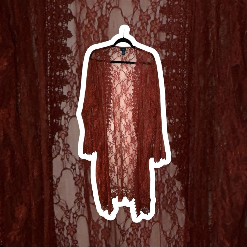 Rue21 Rust Lace Kimono